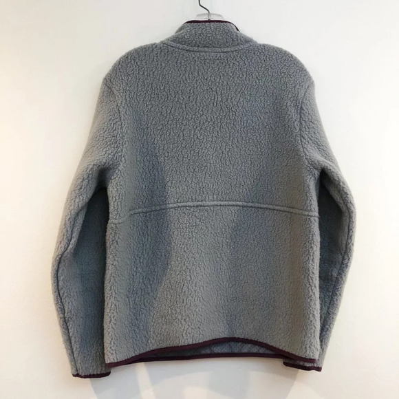 Patagonia Gray Sherpa Quarter Zip Logo Outdoor Casual Pullover Women's Medium - Picture 9 of 9